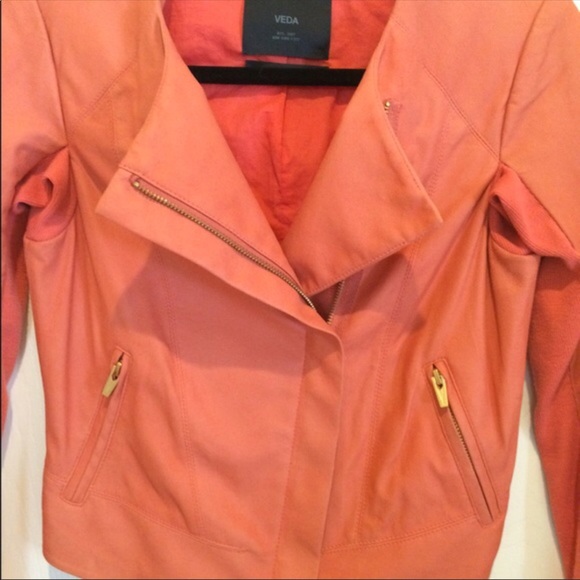 Veda Coral Leather “Dali” Jacket - Picture 2 of 3